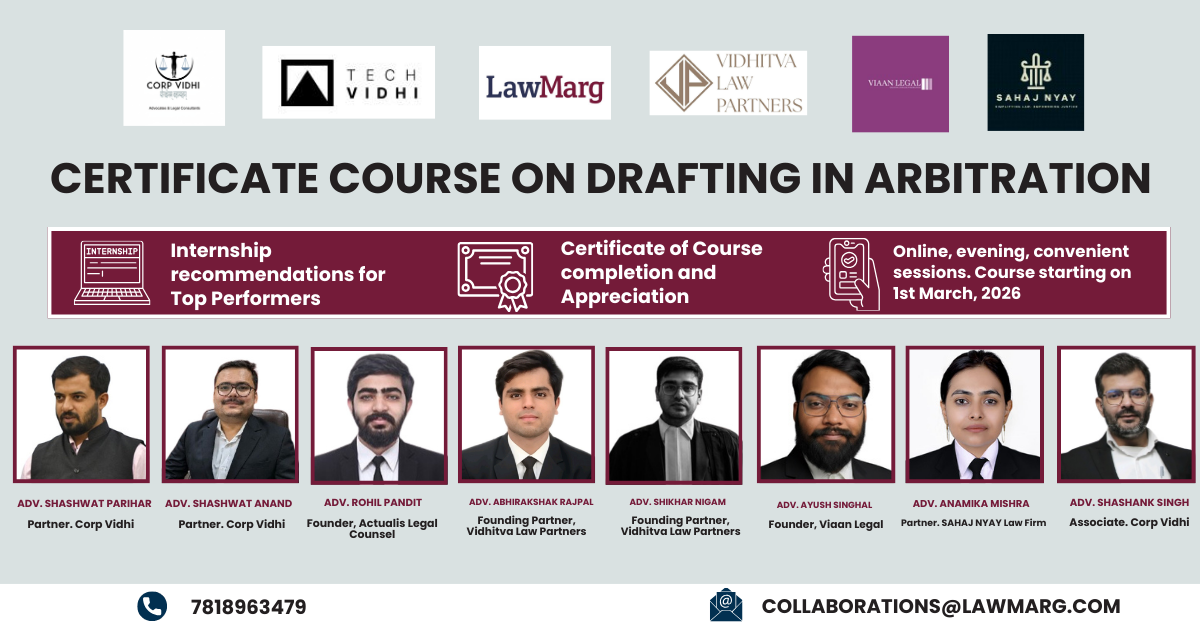 Certificate Course on Drafting in Arbitration