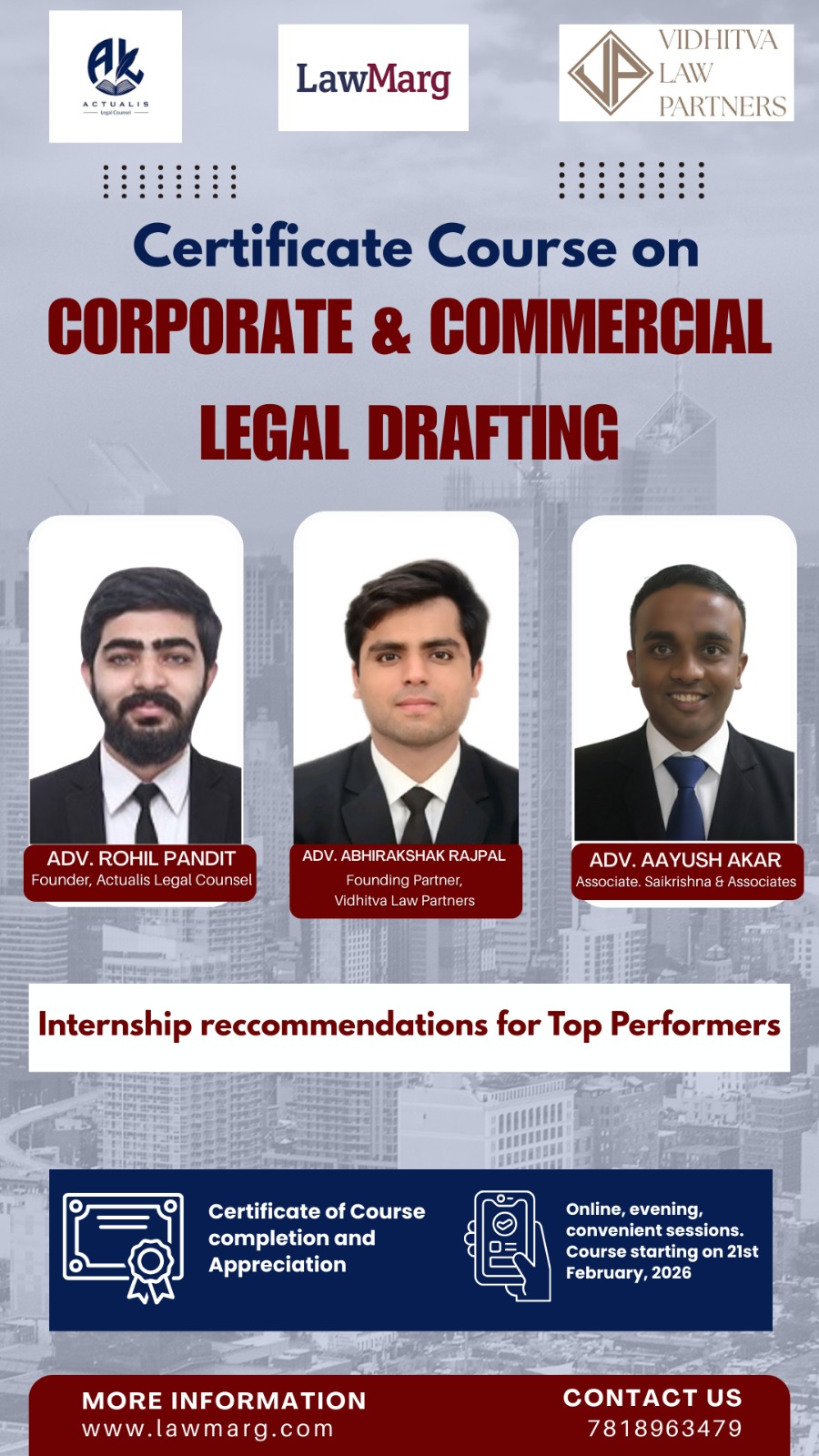 Certificate Course on Corporate & Commercial Legal Drafting