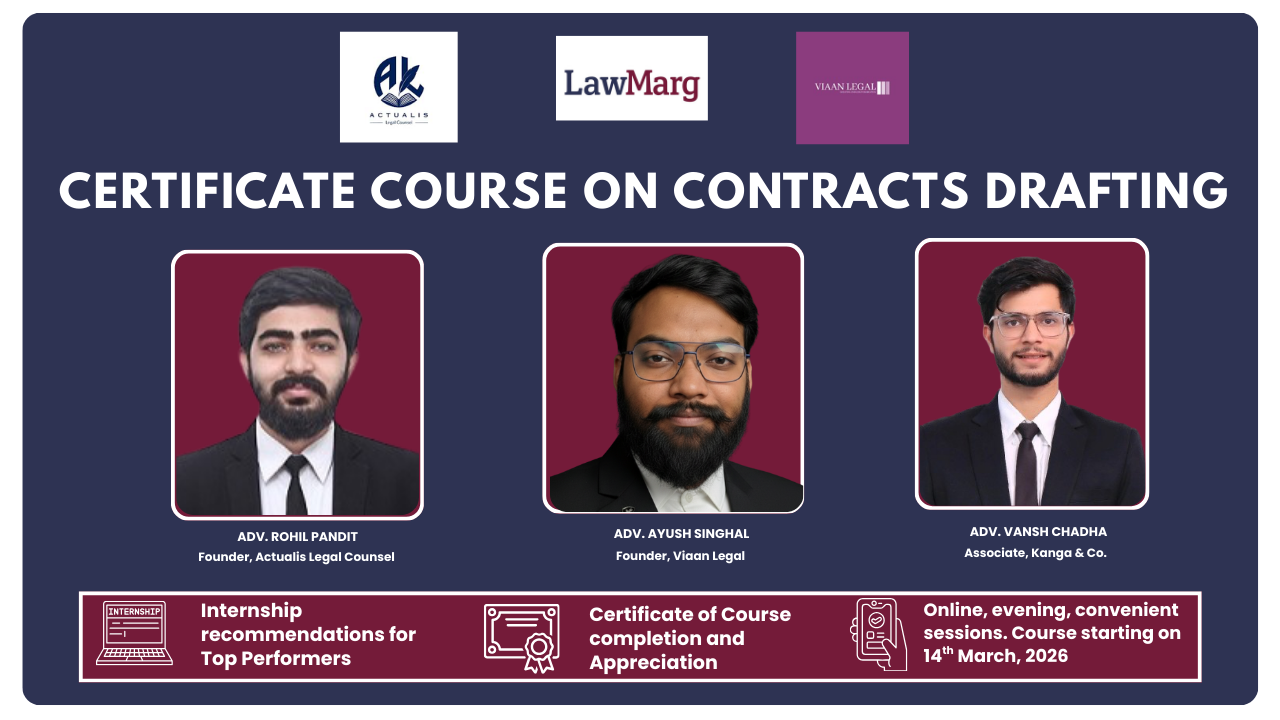 Certificate Course on Contracts Drafting by LawMarg