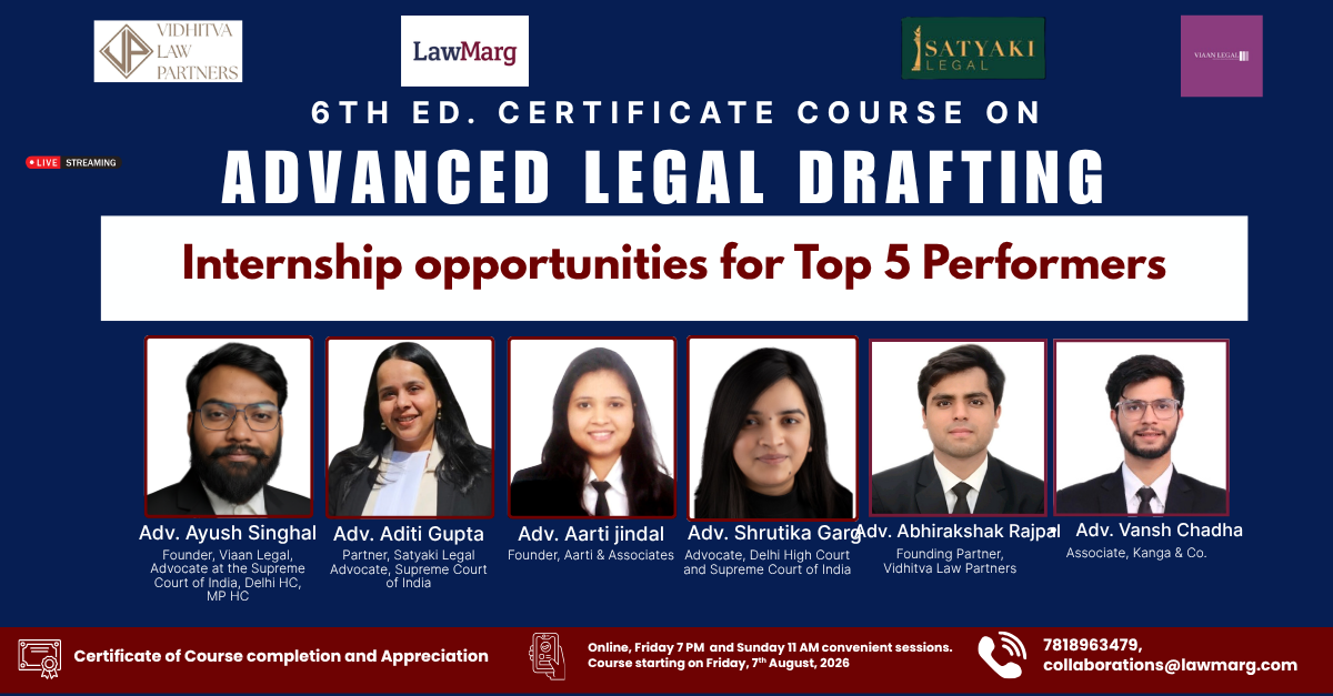 Certificate Course on Advanced Legal Drafting- Batch 6